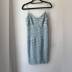 Vintage Chetta B 100% Silk Embroidered Mini Dress | Size 6P